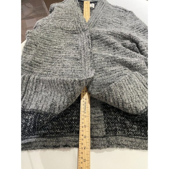 Lou & Grey Women Gray Boucle snaps Jacket wool mohair blend Sz S - Picture 12 of 13